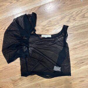 Stolen Girlfriends Club One-Shoulder Mesh Top